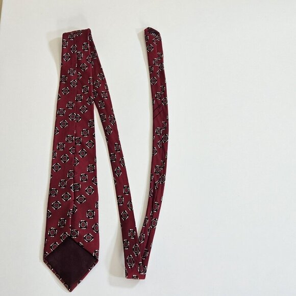Unbranded Handmade Silk Tie France Geometric Boho Office Preppy W3.5" L59.5" - Picture 3 of 16